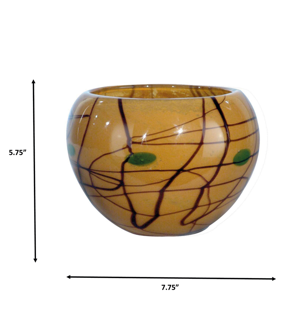 San Luis Hand Blown Art Glass Bowl