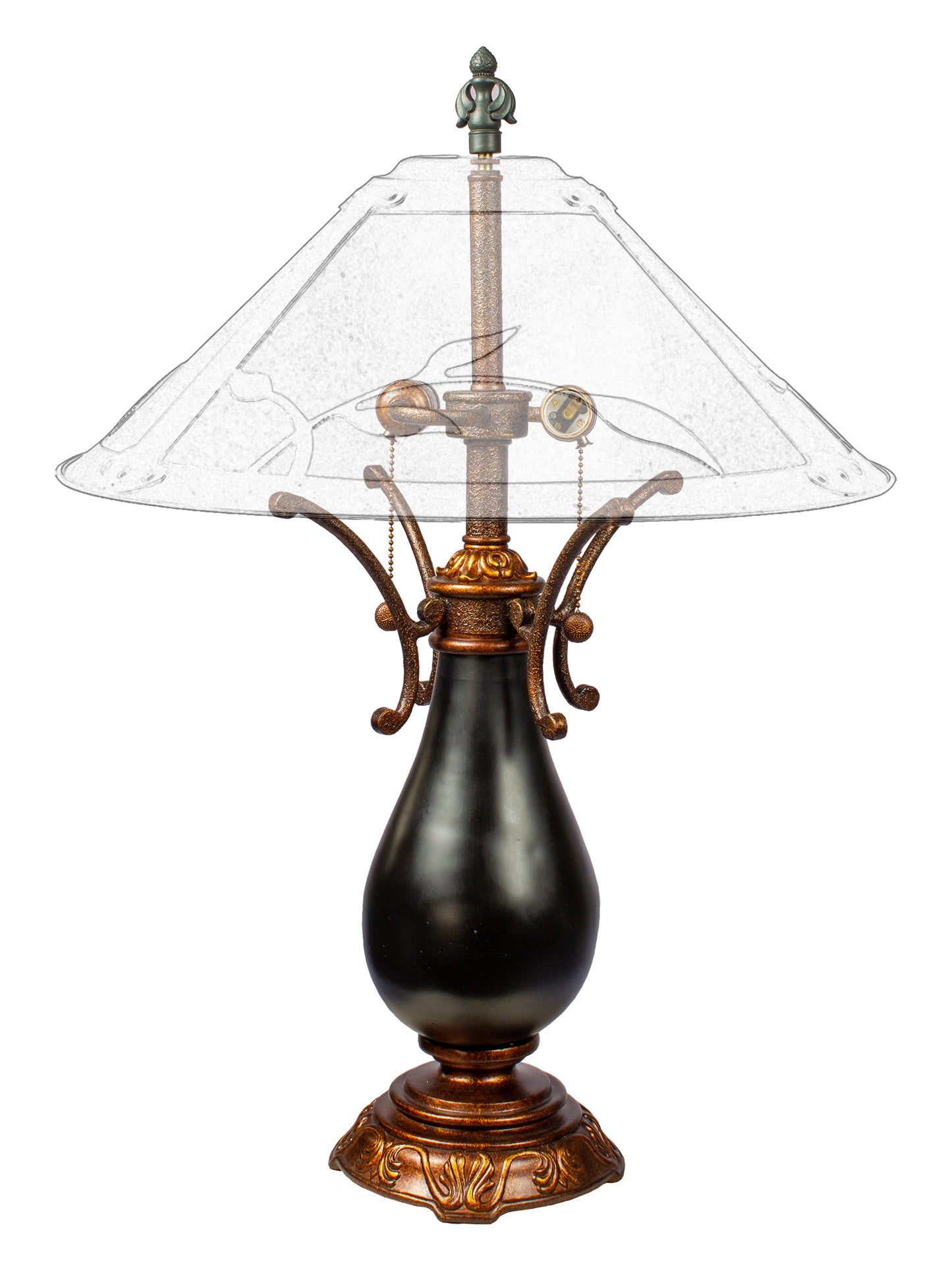 Byron Oval 27" Tall Antique Bronze Base
