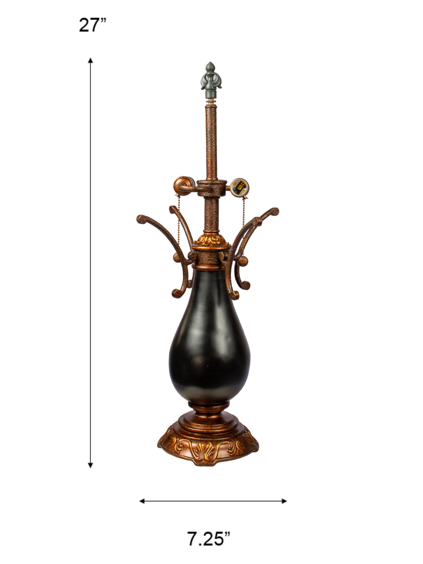 Byron Oval 27" Tall Antique Bronze Base