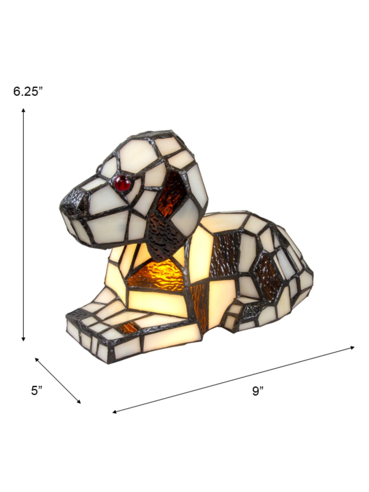 Spotted Dog Tiffany Accent Lamp