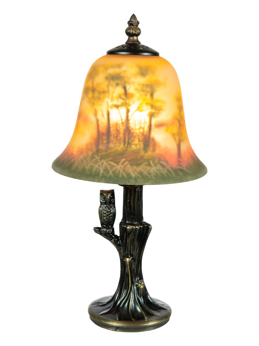 Dale Tiffany Willow Owl Hand Painted Accent Lamp