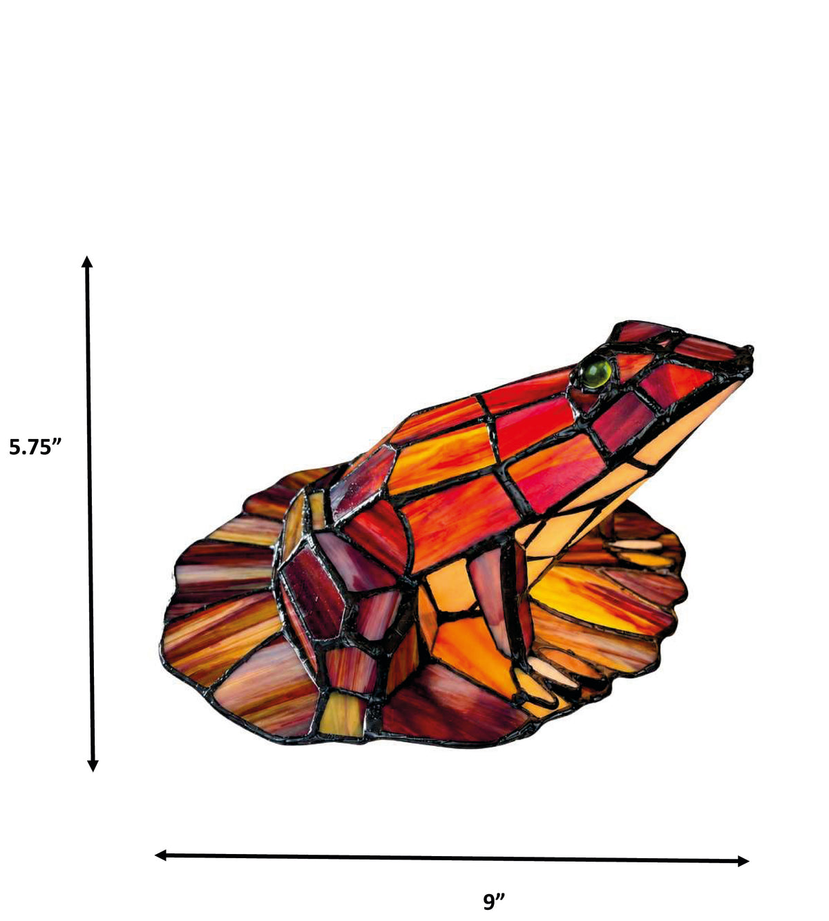 Pondside Amber Frog Tiffany Accent Lamp