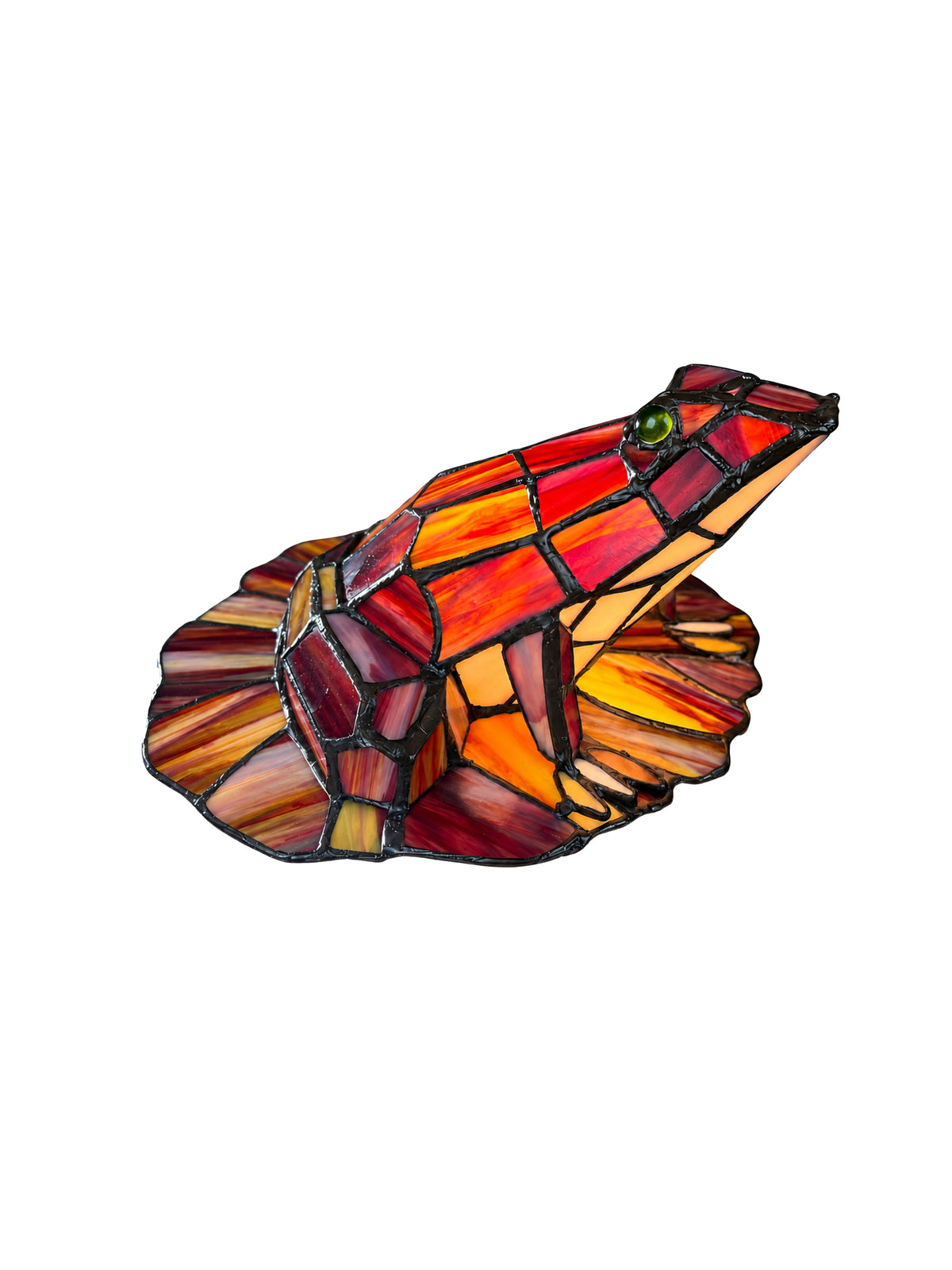 Pondside Amber Frog Tiffany Accent Lamp