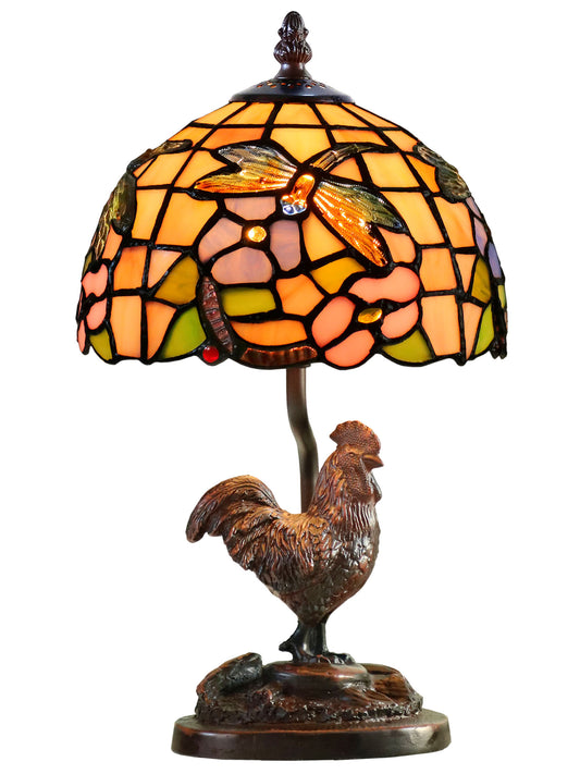 Meadow Rooster Tiffany Accent Lamp