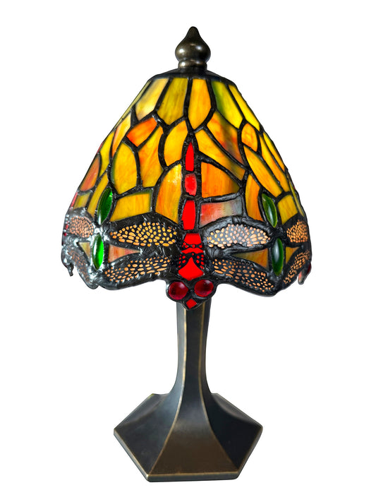 Autumn Dragonfly Tiffany Accent Lamp