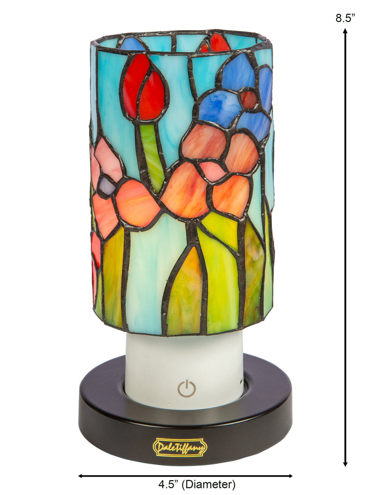 Sunset Peony Cordless Rechargeable Tiffany Accent Lamp