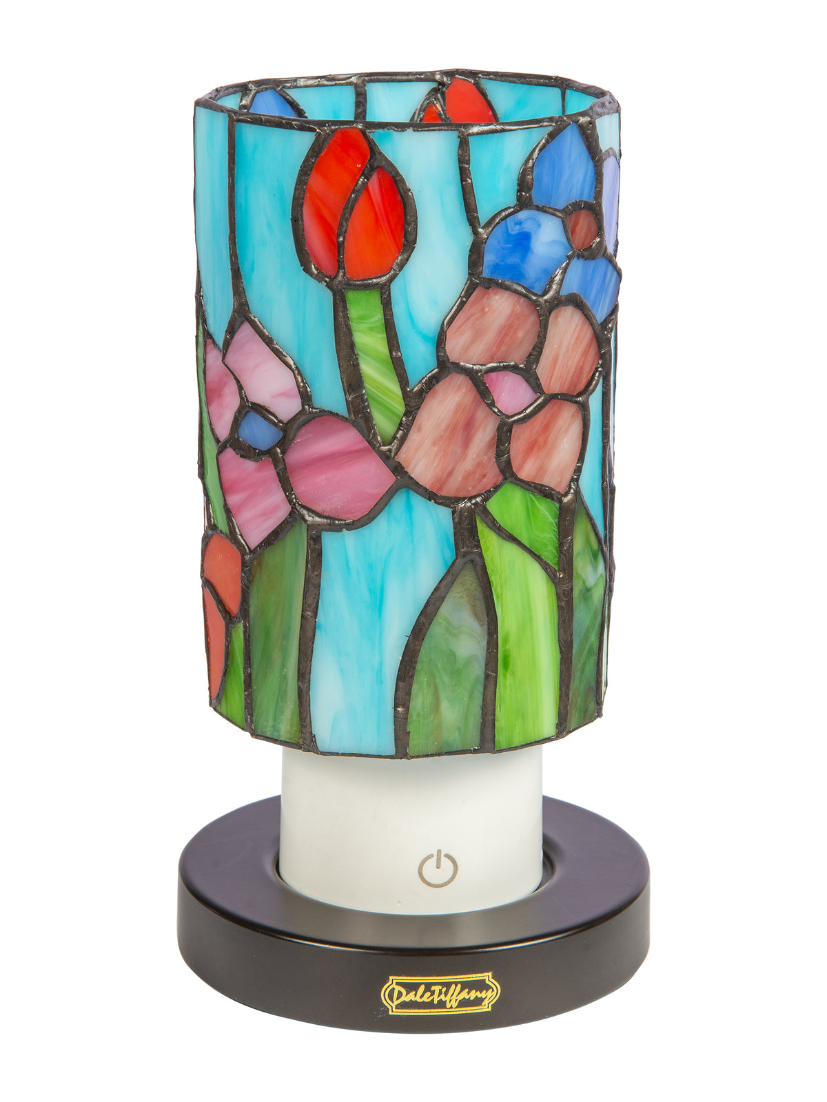 Sunset Peony Cordless Rechargeable Tiffany Accent Lamp