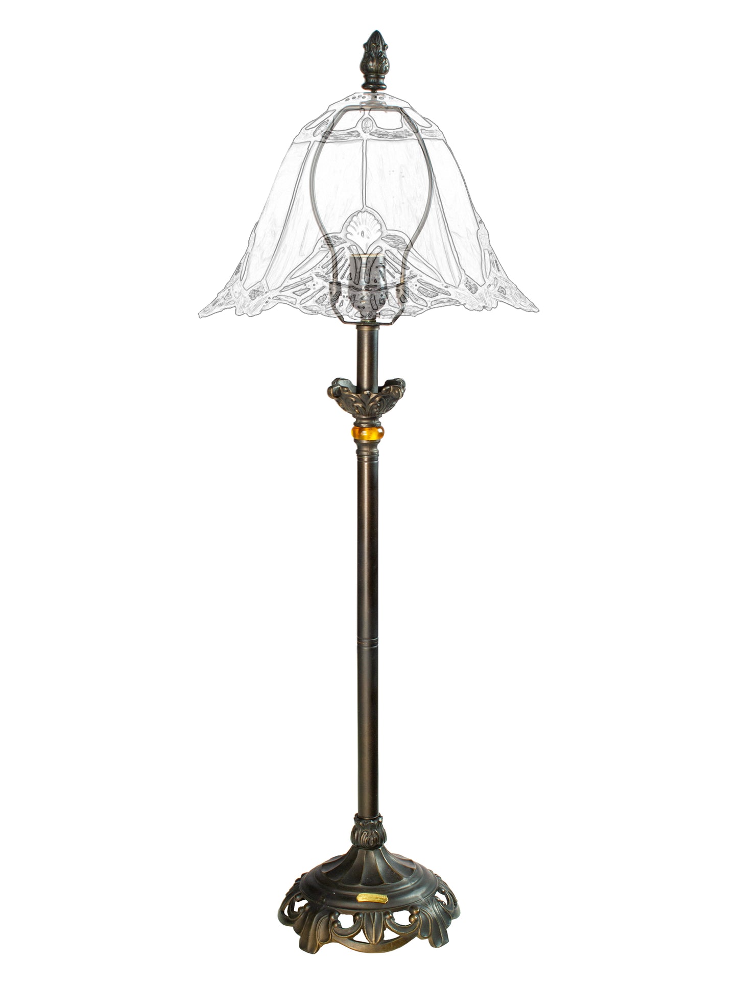 Royal 31" Tall Antique Bronze Finish Metal Buffet Lamp Base