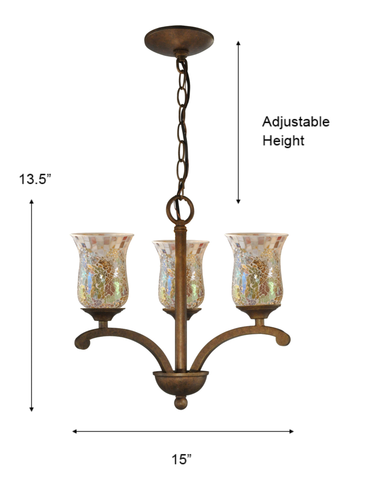 Apsley 3-Light Mosaic Hanging Fixture