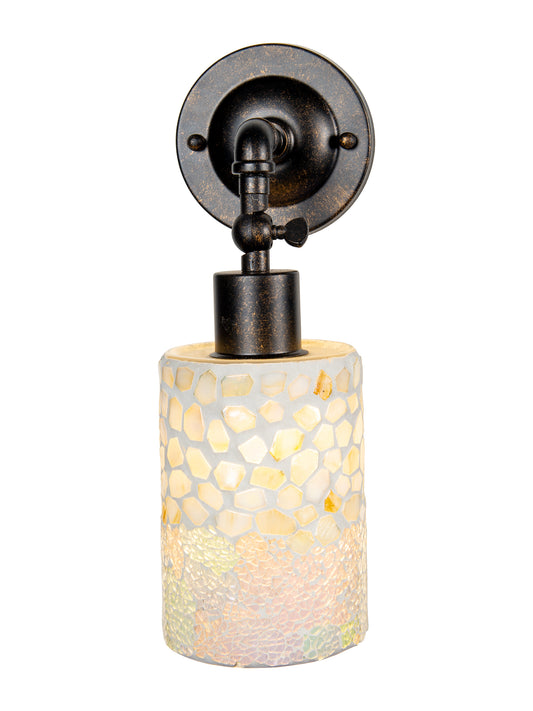 Alps Mosaic Handcrafted Art Glass Wall Sconce