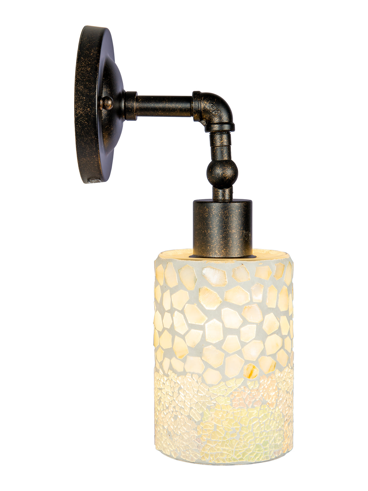 Alps Mosaic Handcrafted Art Glass Wall Sconce