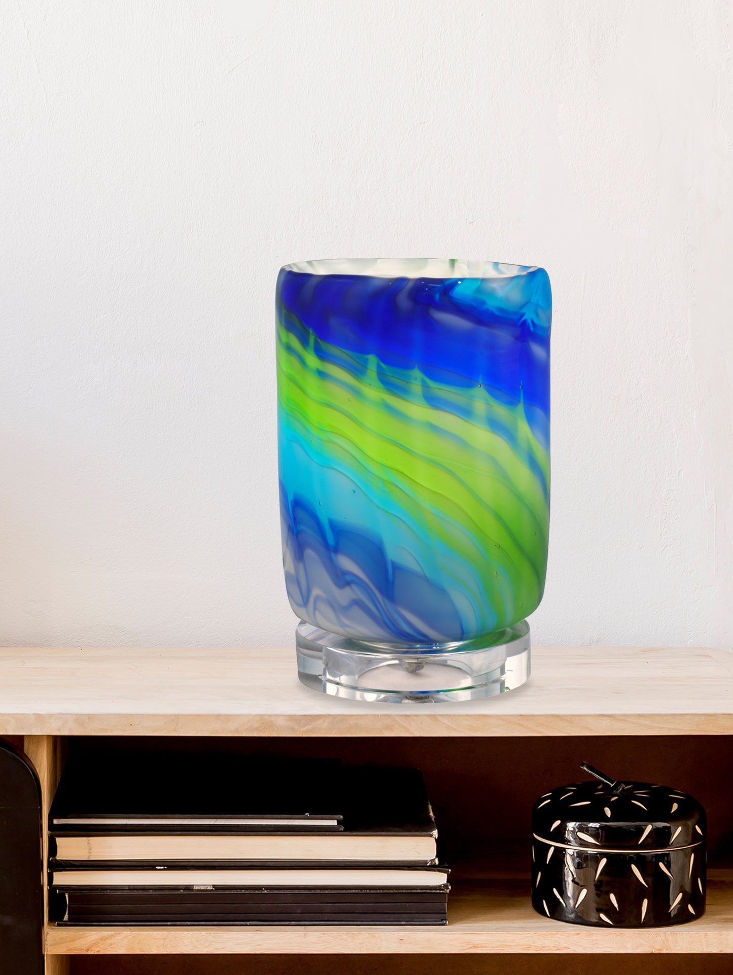 Summerland Hand Blown Art Glass Accent Lamp