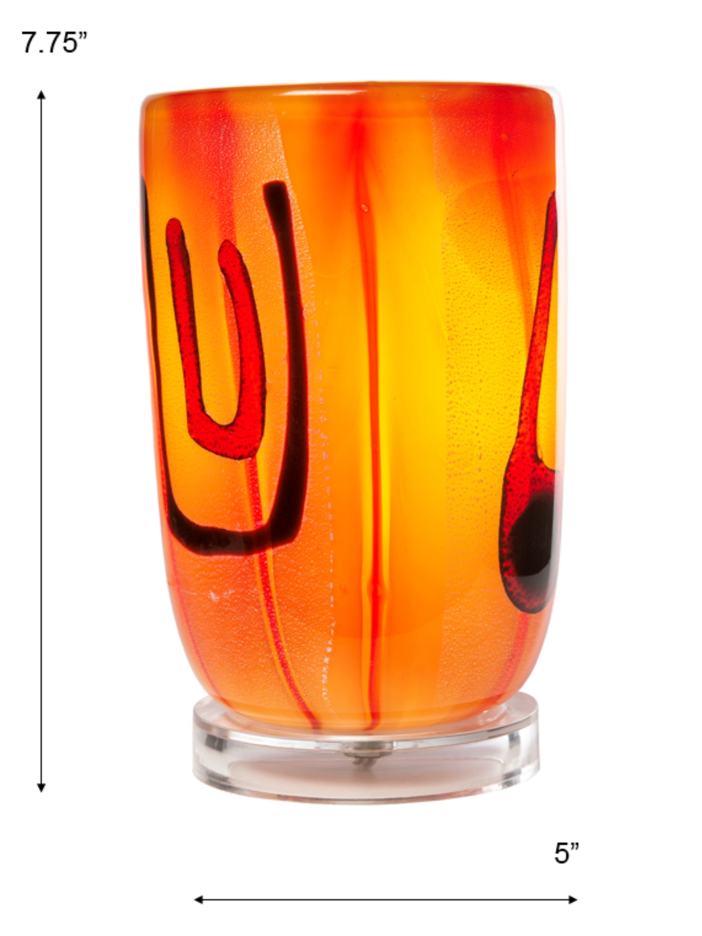 Viscossia Hand Blown Art Glass Accent Lamp