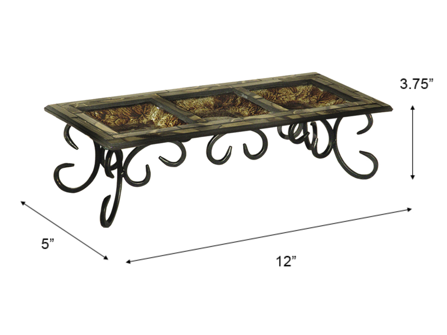 Boa Mosaic Art Glass Candle Holder