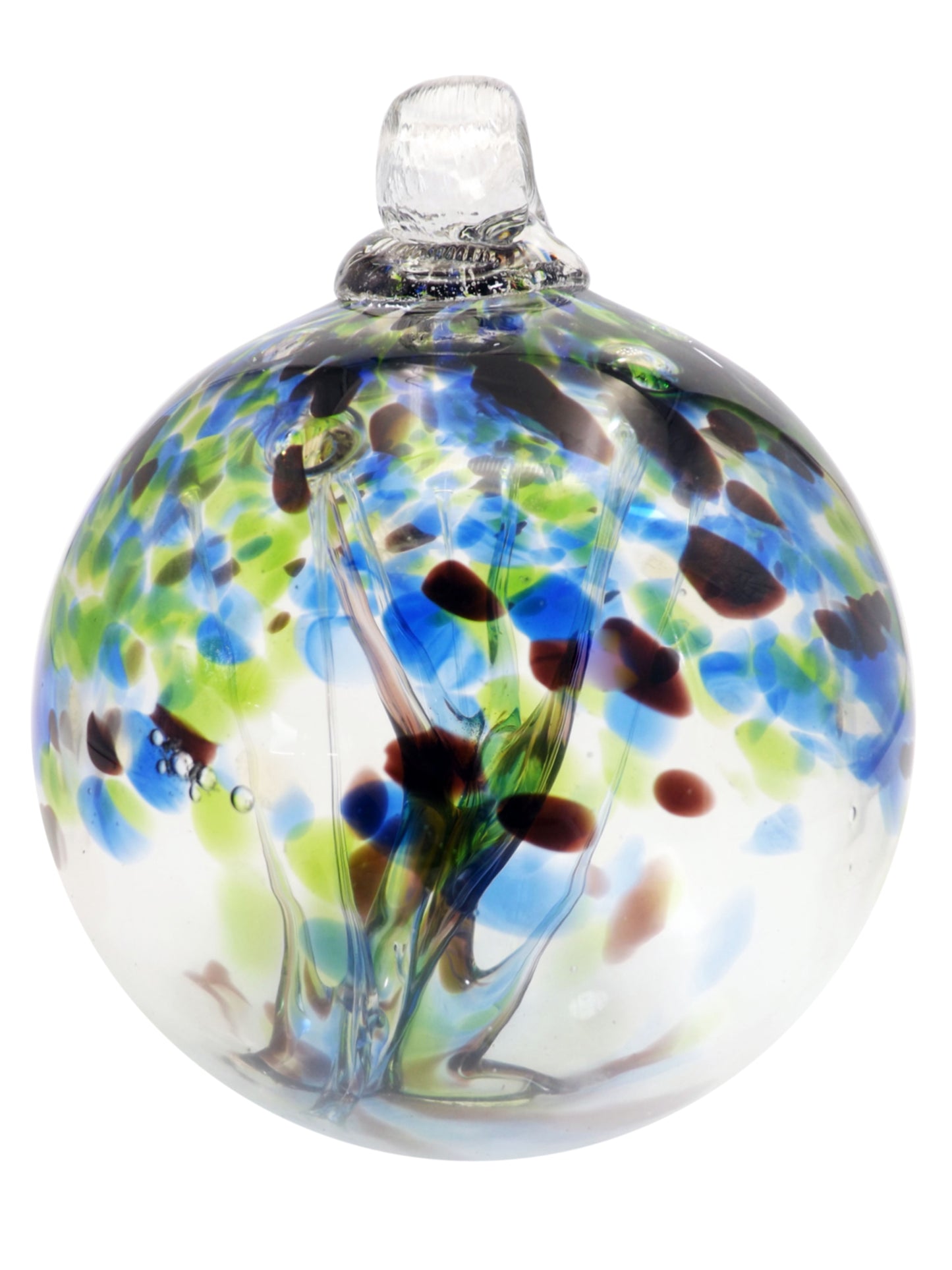 Rainbow Tree of Life 2 4 Inch Mystic Hand Blown Decorative Glass Ornaments with Stand