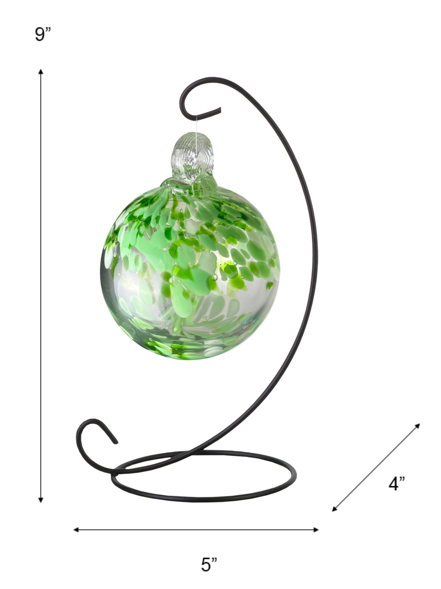 Rainbow Tree of Life 3 Inch Celtic Hand Blown Decorative Glass Ornament with Stand