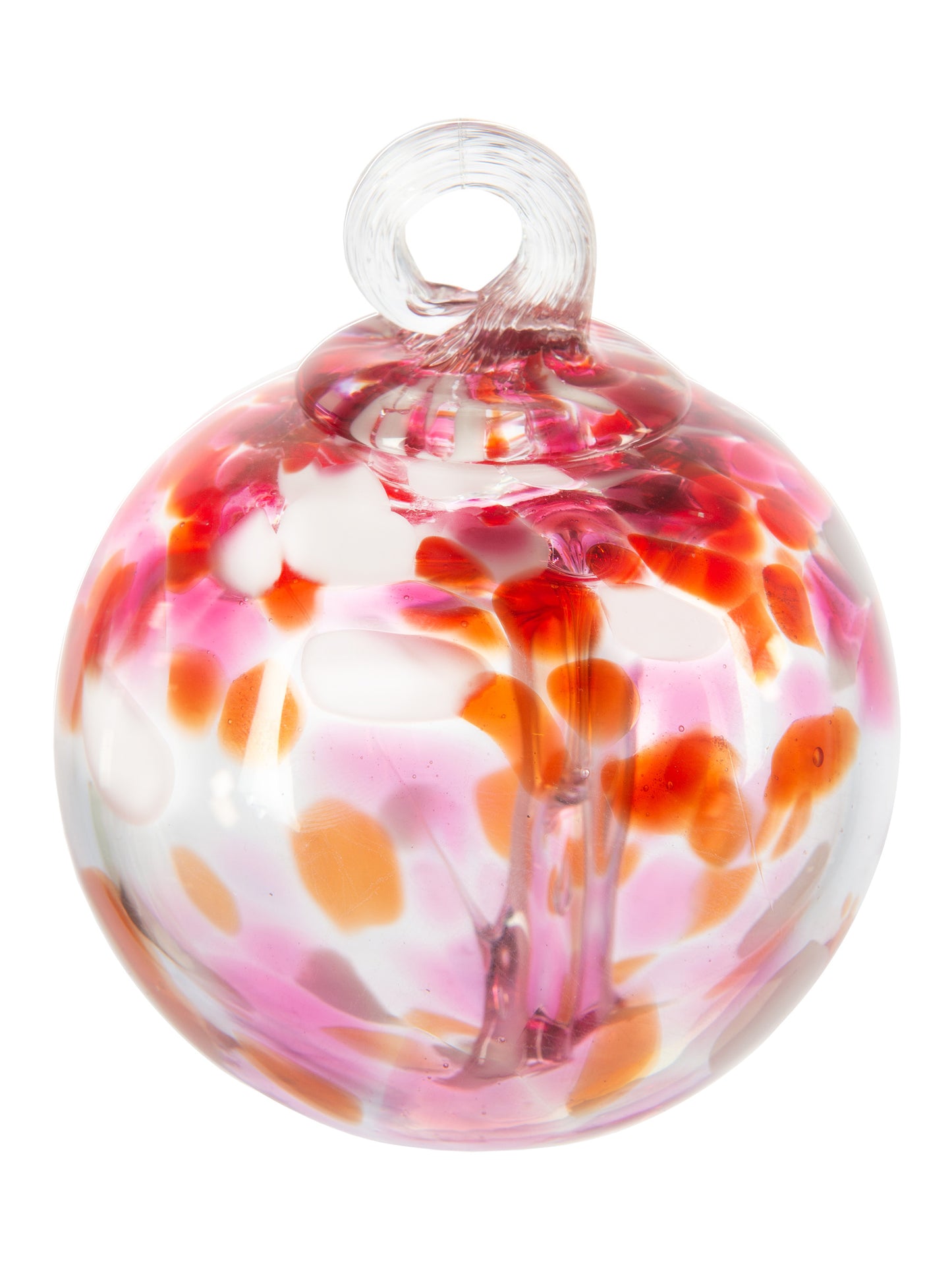 Rainbow Tree of Life Three 4 Inch Hope Hand Blown Decorative Glass Ornaments with Stand