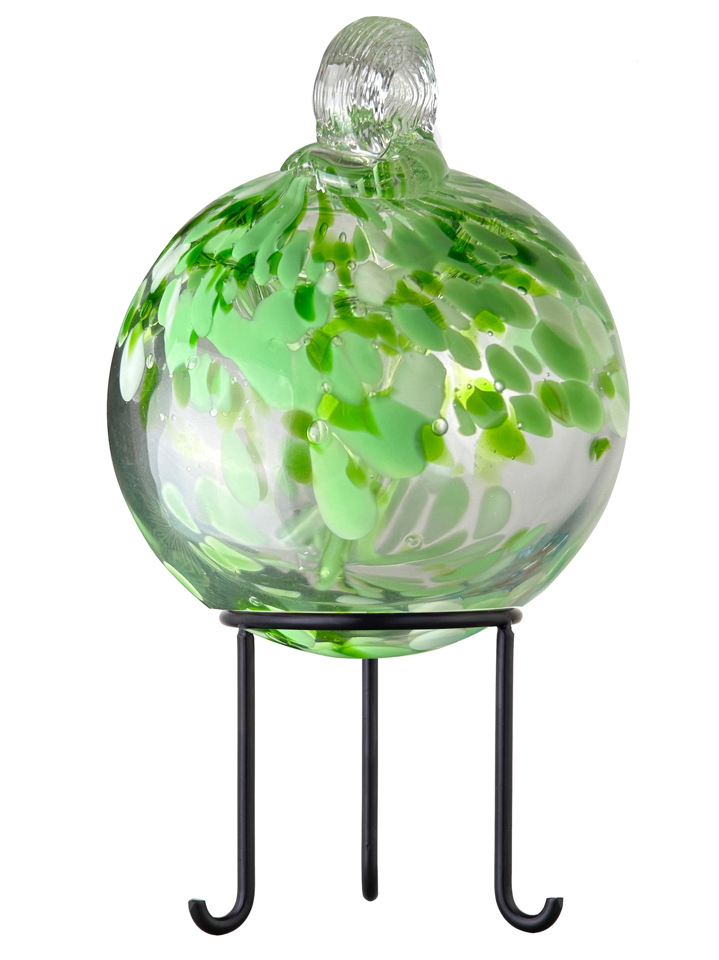 Rainbow Tree of Life 6 Inch Celtic Hand Blown Decorative Glass Ornament with Stand