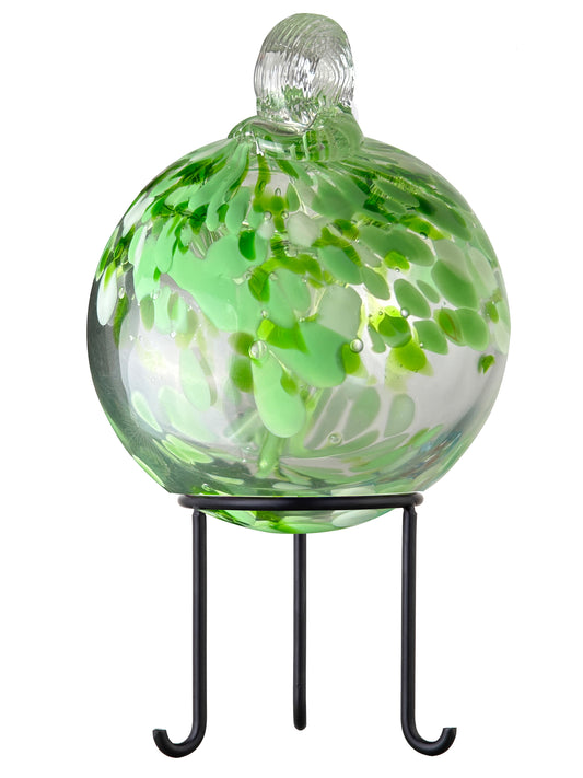Rainbow Tree of Life 6 Inch Celtic Hand Blown Decorative Glass Ornament with Stand