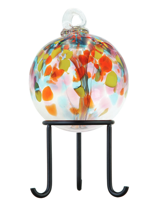 Rainbow Tree of Life 4 Inch Eden Hand Blown Decorative Glass Ornament with Stand