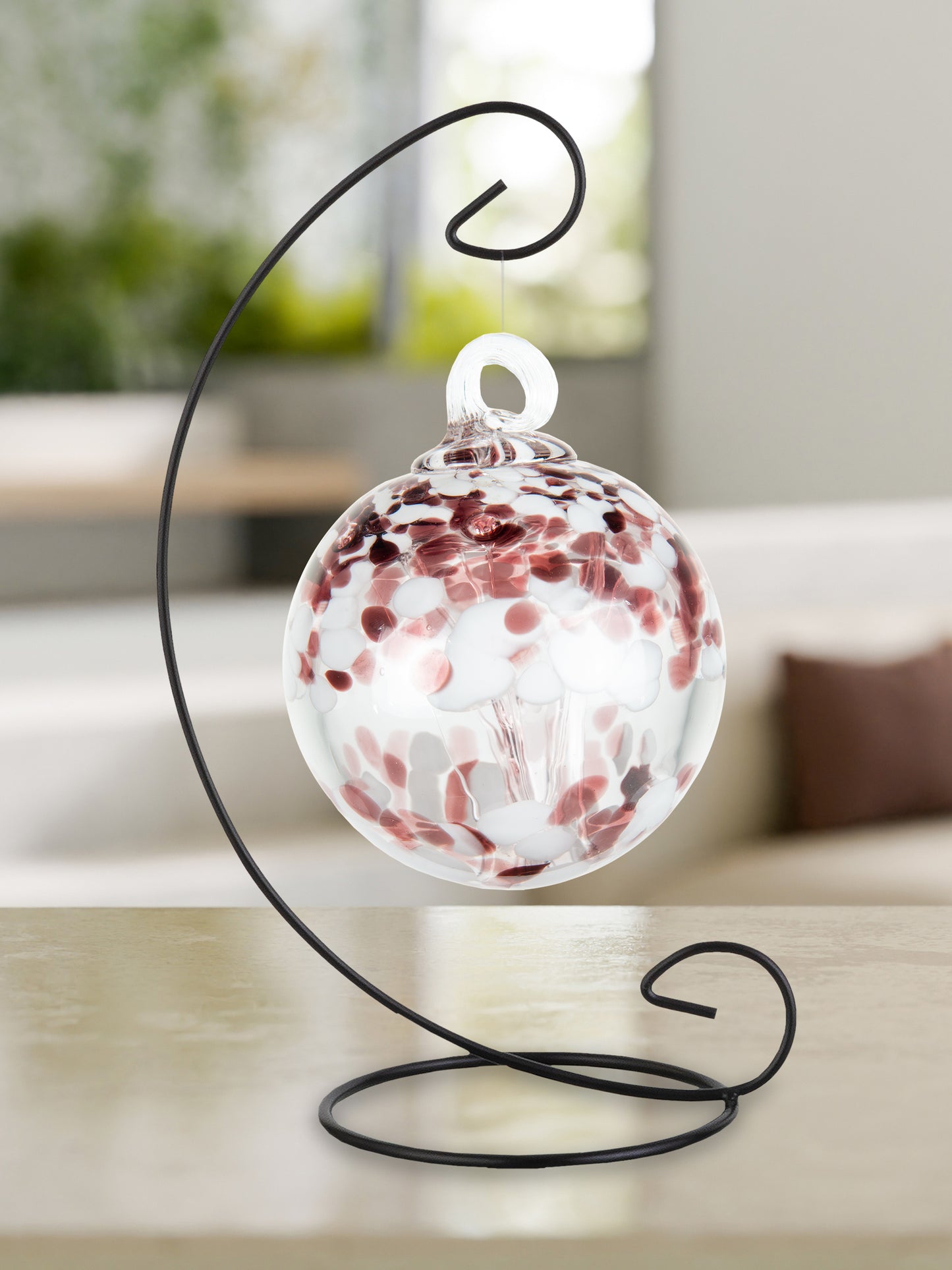 Rainbow Tree of Life 4 Inch Enchanted Hand Blown Decorative Glass Ornament with Stand