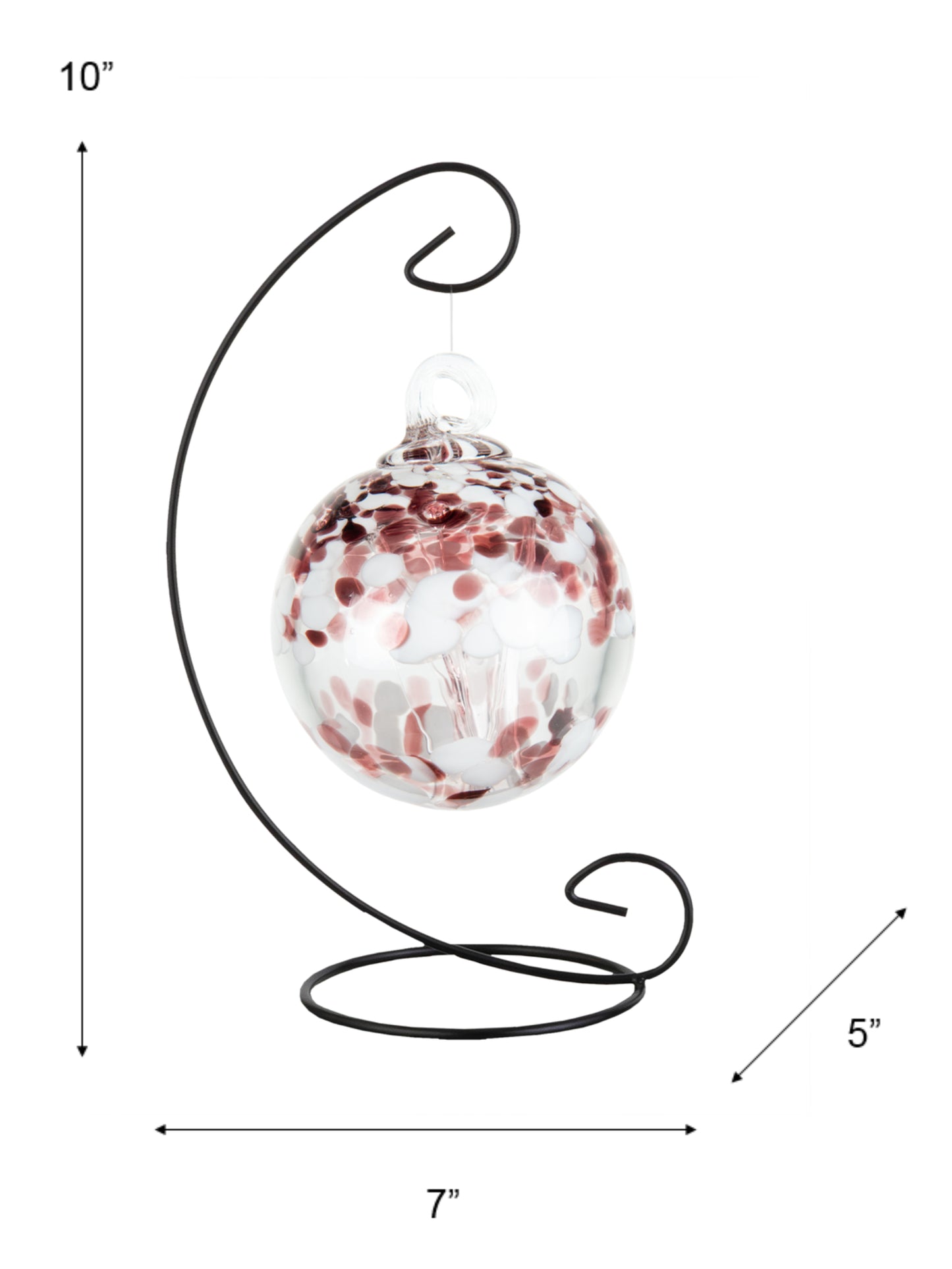 Rainbow Tree of Life 4 Inch Enchanted Hand Blown Decorative Glass Ornament with Stand