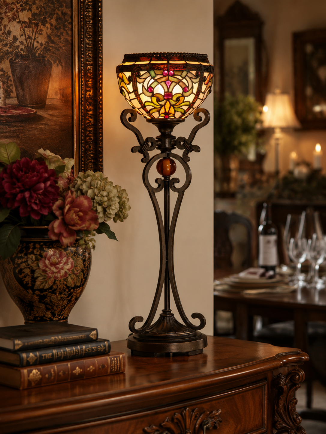 Boehme Tiffany Buffet Lamp