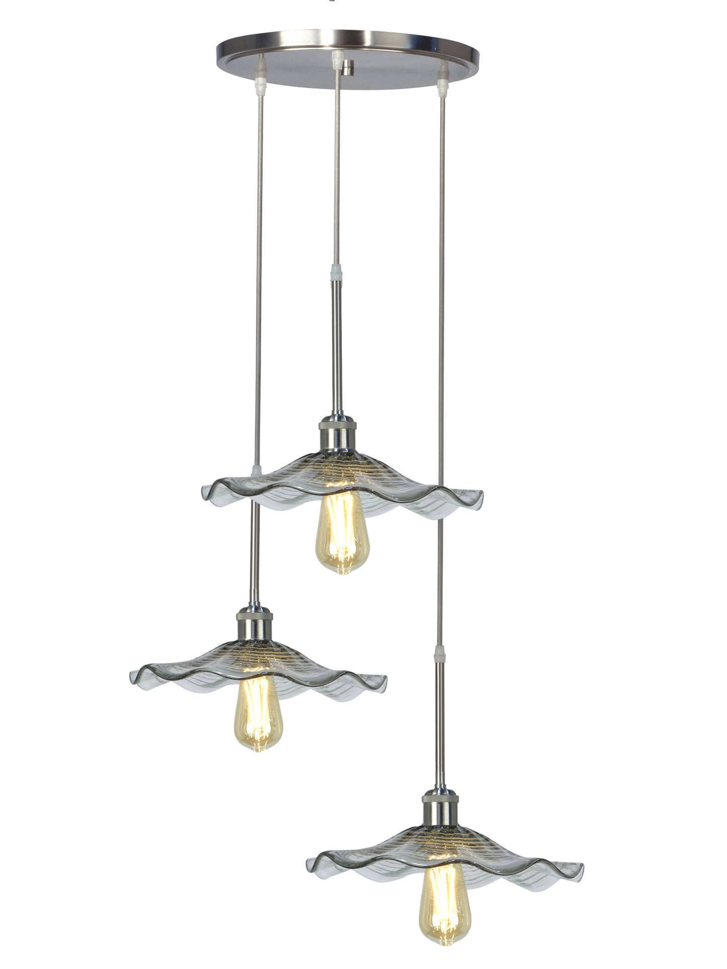 Moree 3-Light Hand Blown Art Glass Pendant