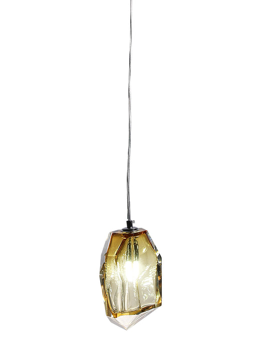 Altair Amber Handcrafted Art Glass Mini Pendant