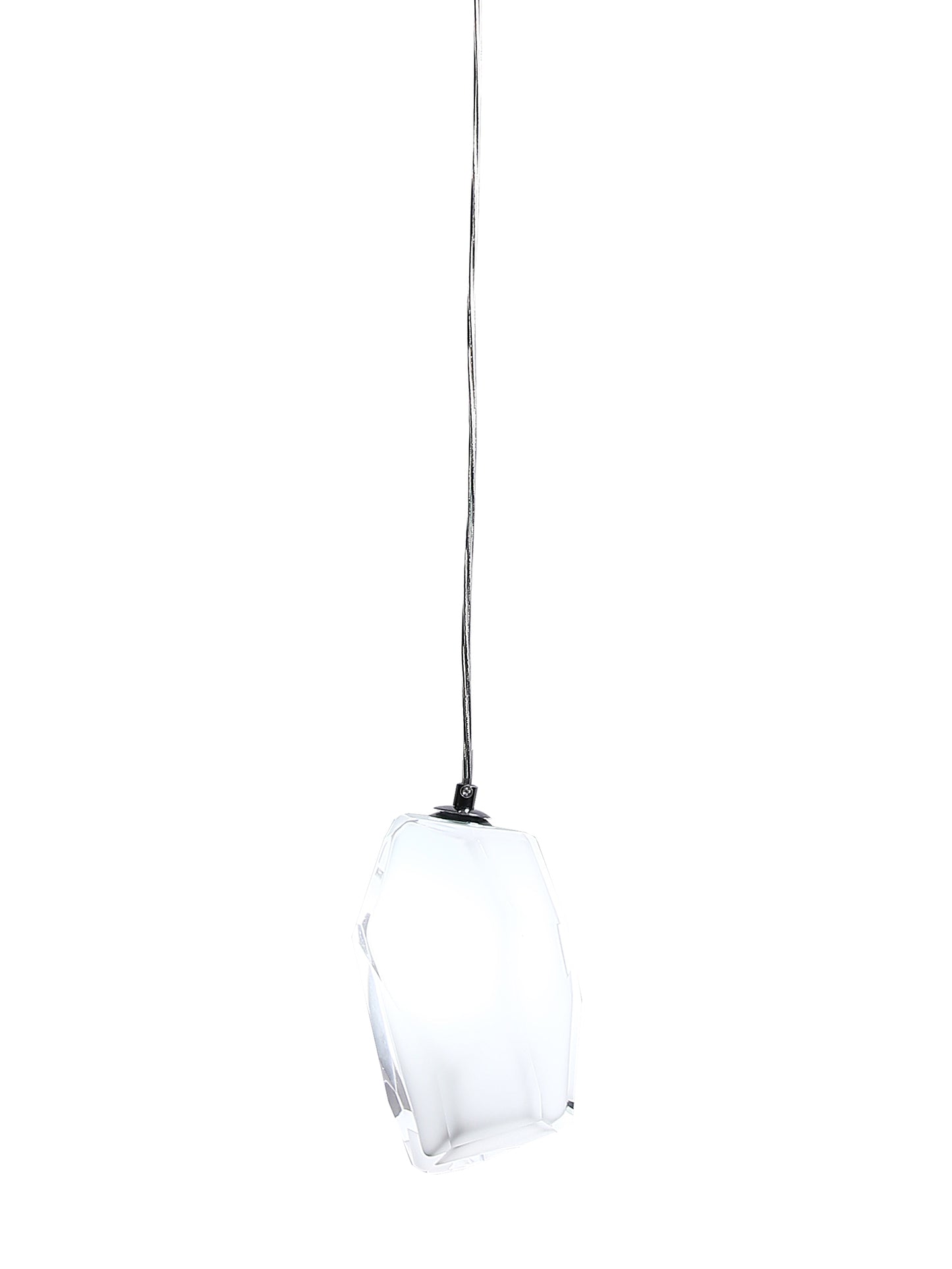 Altair White Handcrafted Art Glass Mini Pendant