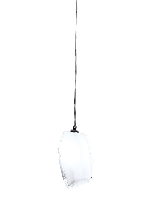 Altair White Handcrafted Art Glass Mini Pendant