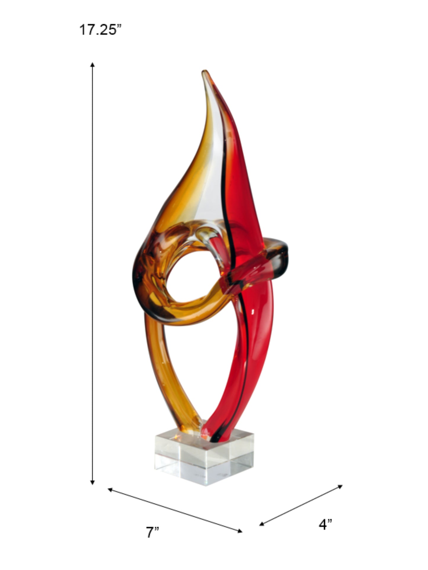 Paglia Hand Blown Art Glass Sculpture