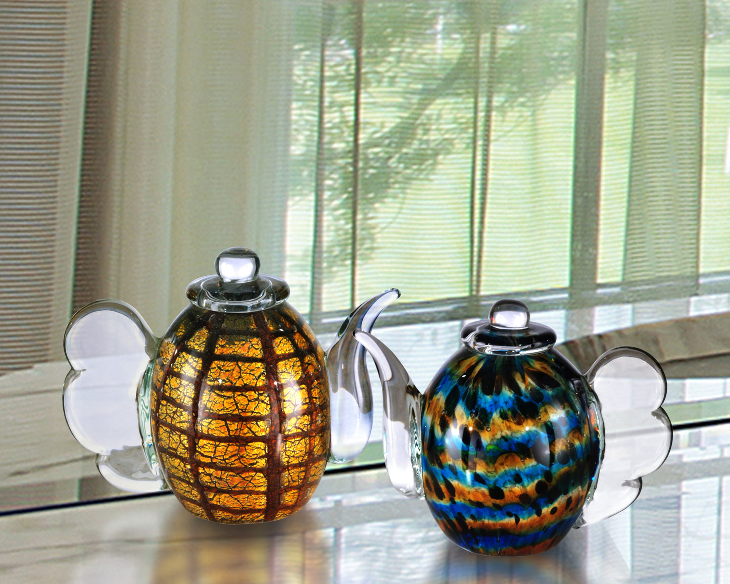 Inferno 2-Piece Tea Pot Sculpture Set