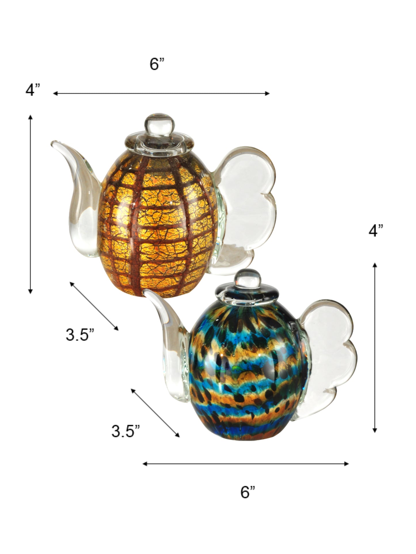 Inferno 2-Piece Tea Pot Sculpture Set