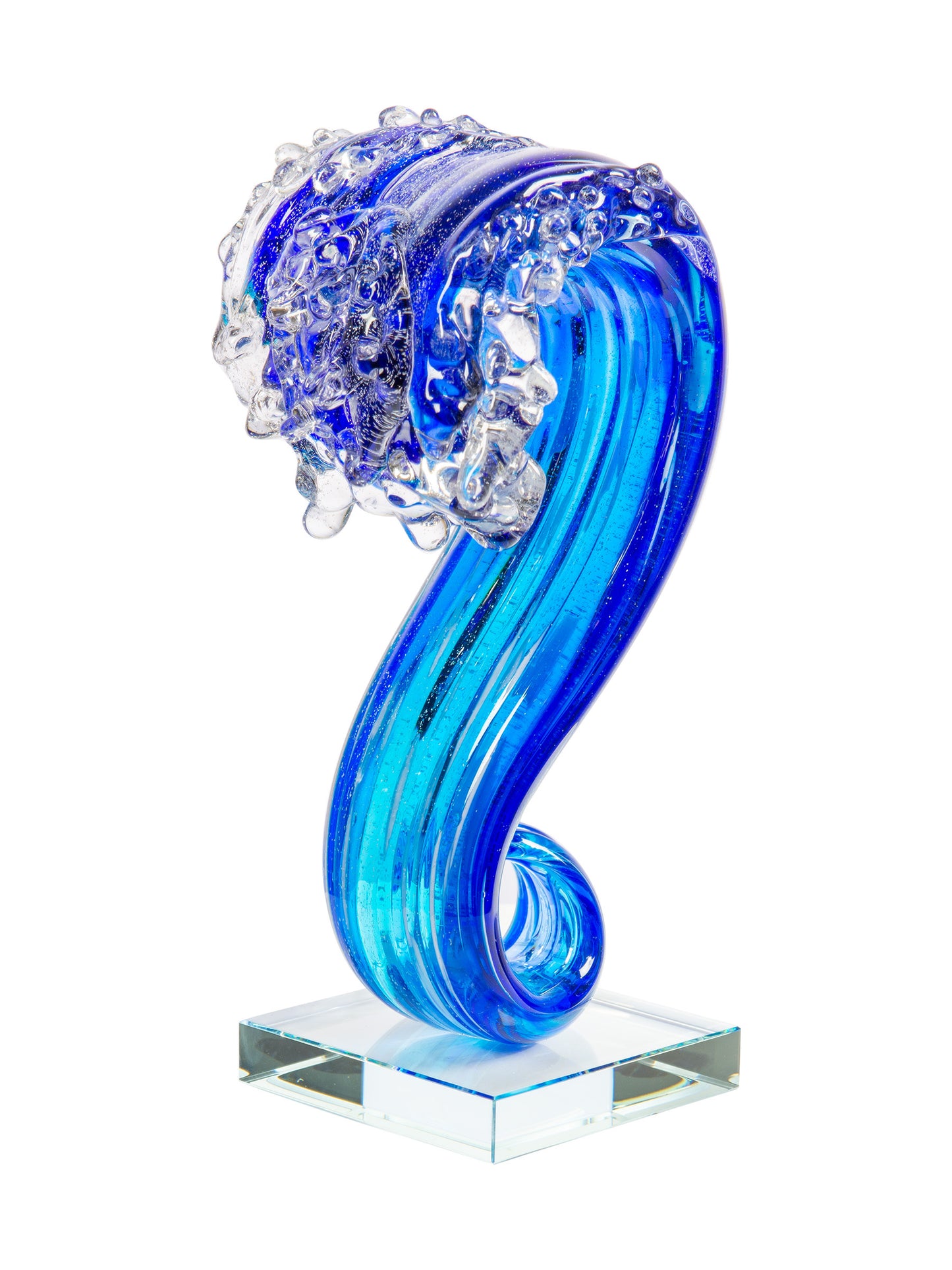 Pacific Wave Handcrafted Art Glass Sculpture