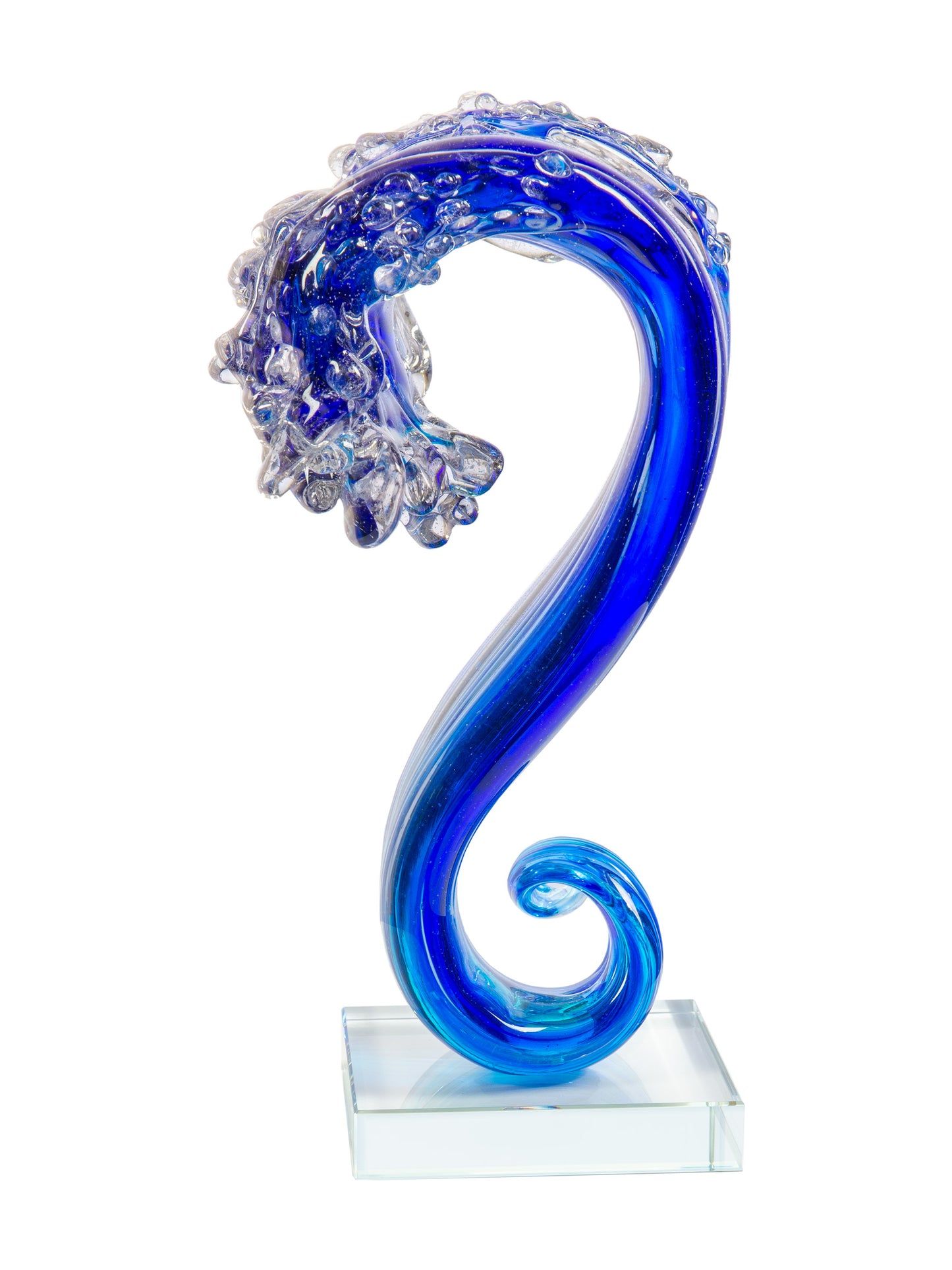 Pacific Wave Handcrafted Art Glass Sculpture