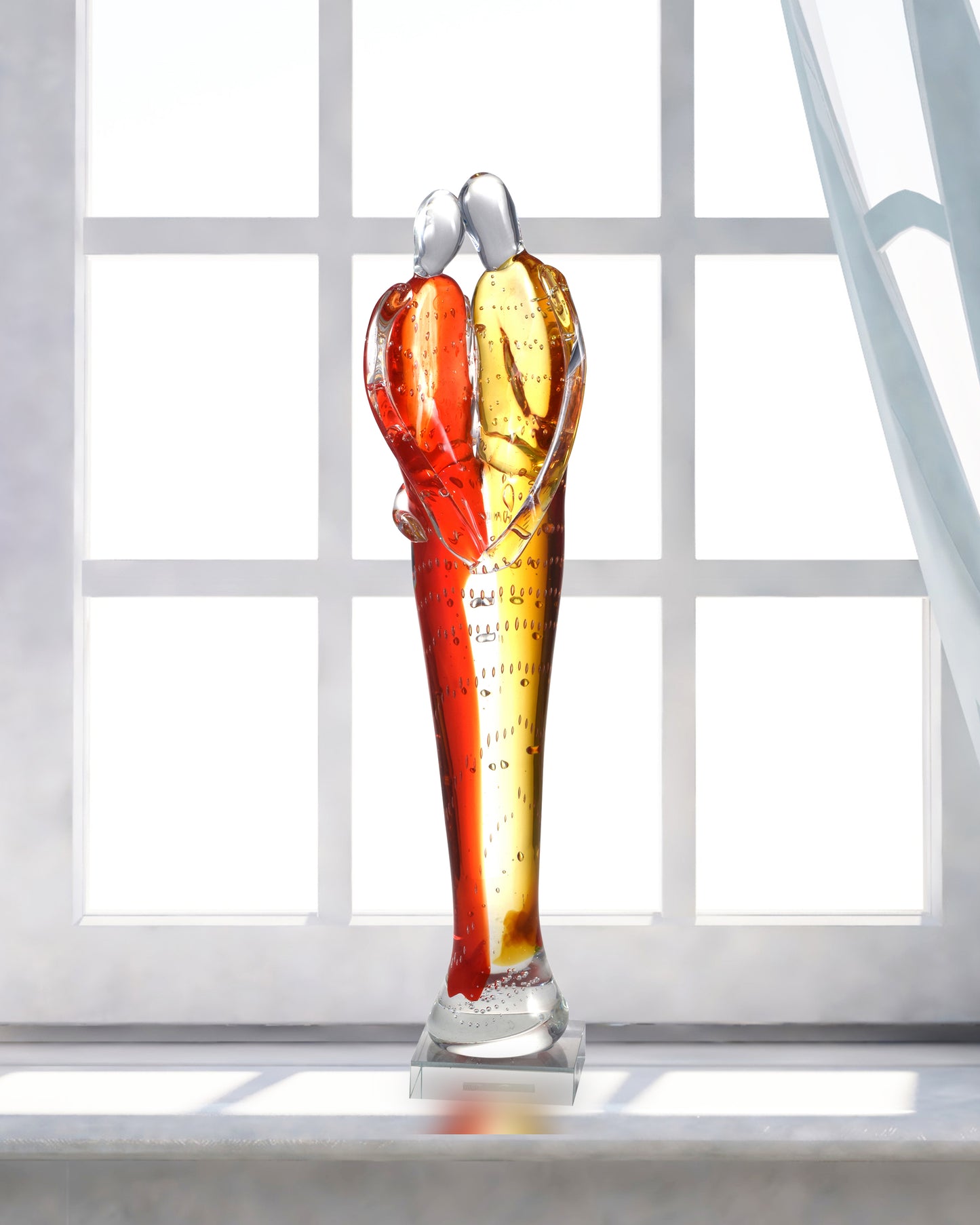Couple Handcrafted Art Glass Figurine