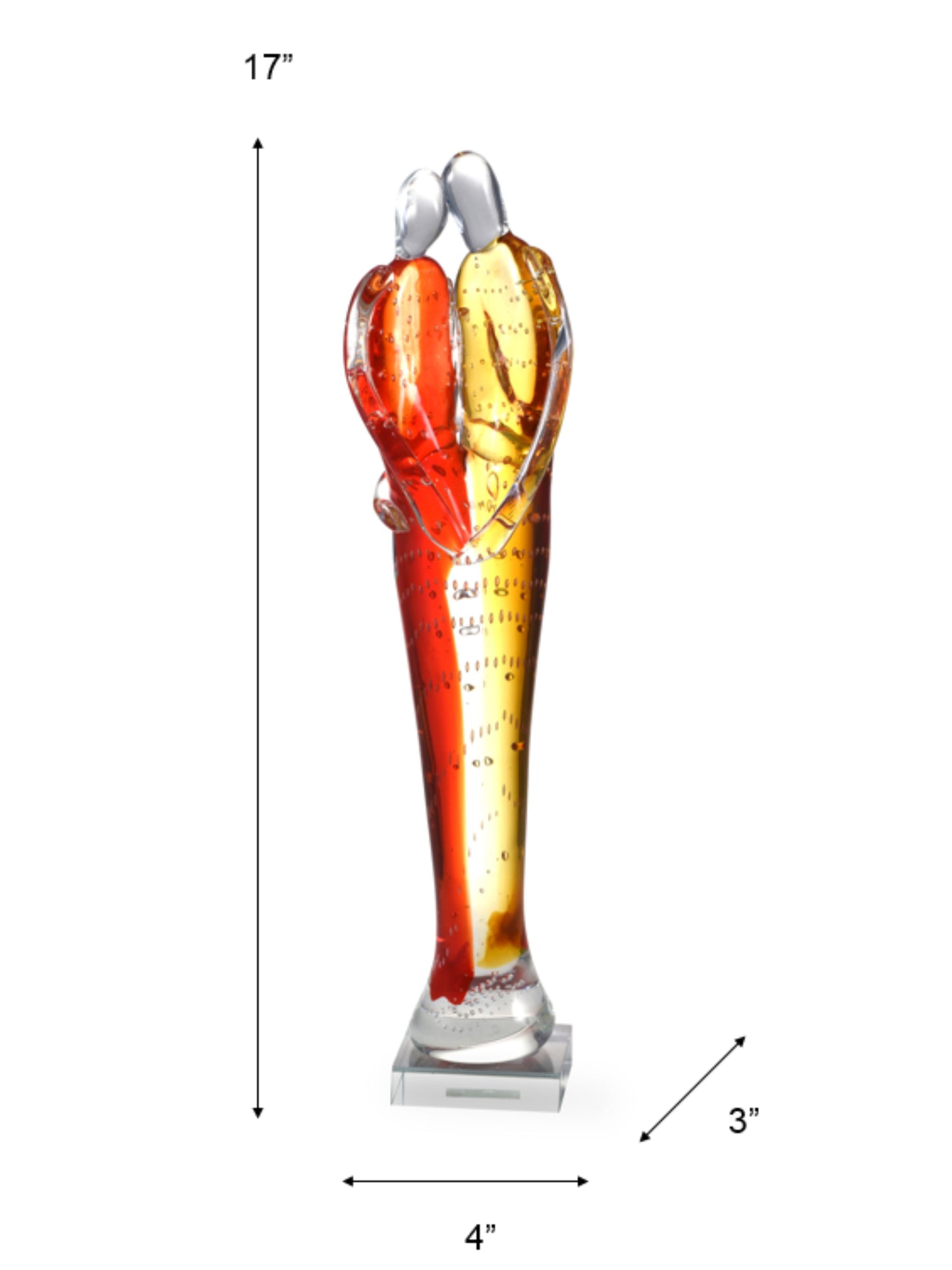 Couple Handcrafted Art Glass Figurine