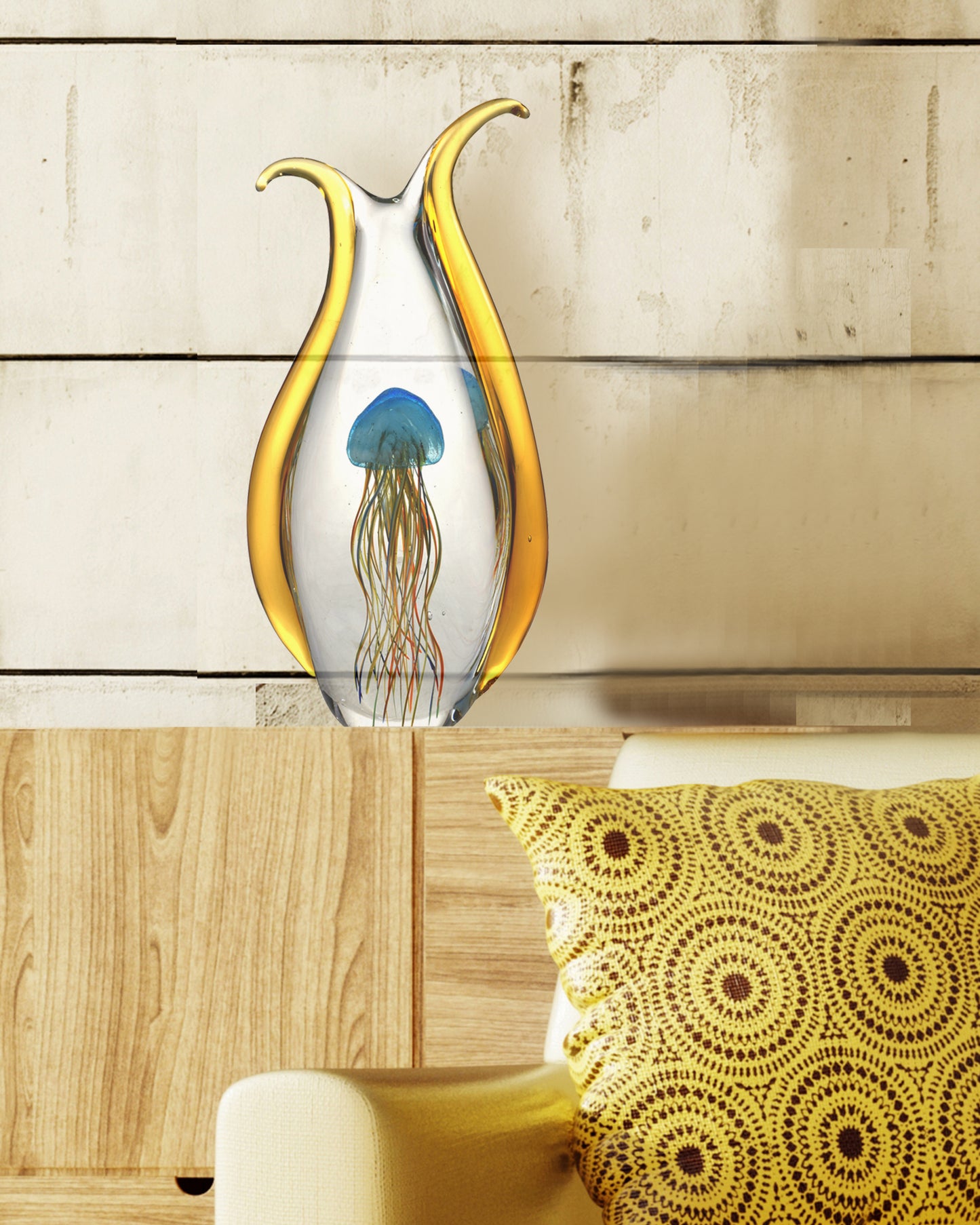Jellyfish Handcrafted Art Glass Figurine