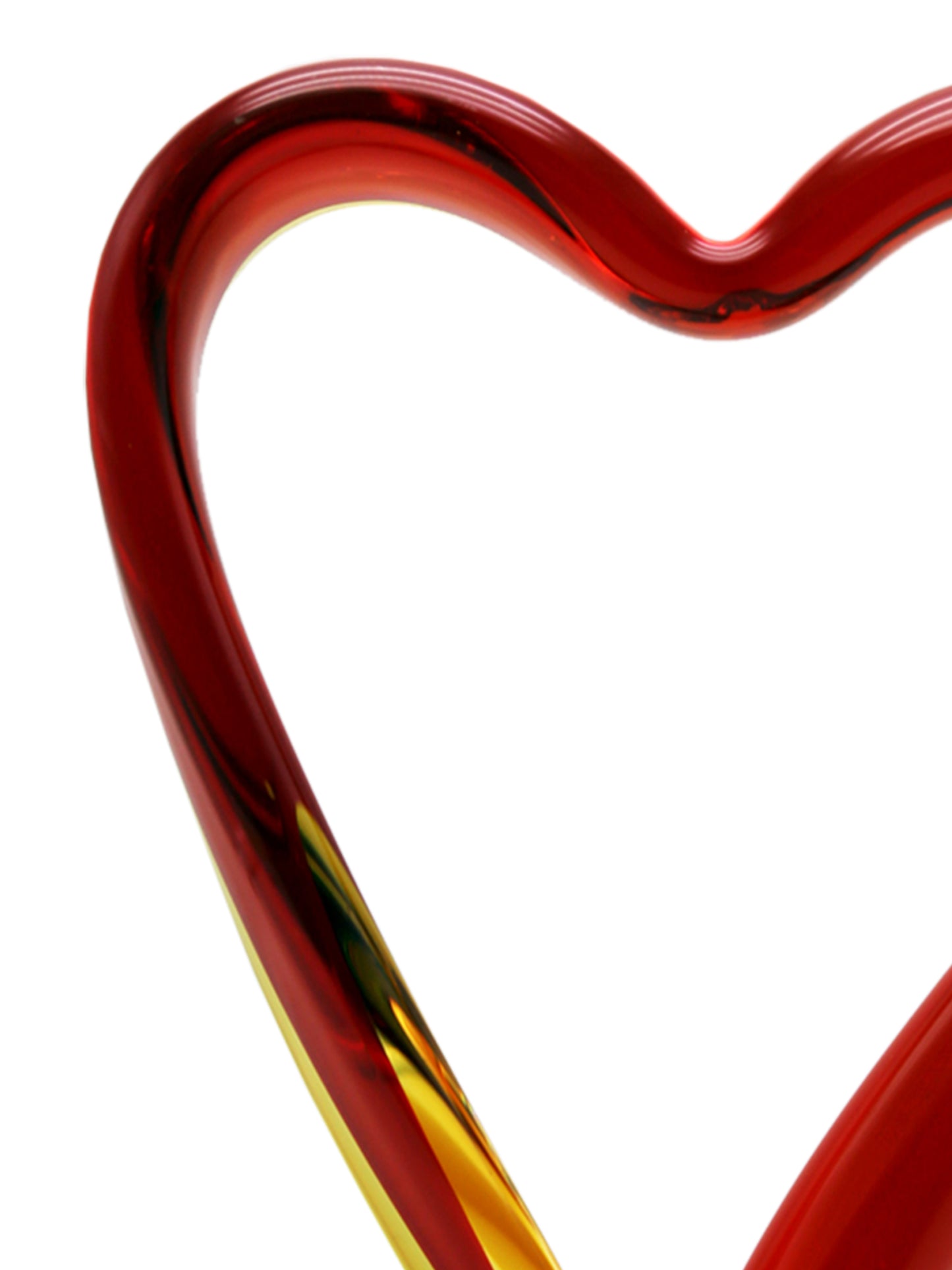 Opus Heart Handcrafted Art Glass Sculpture