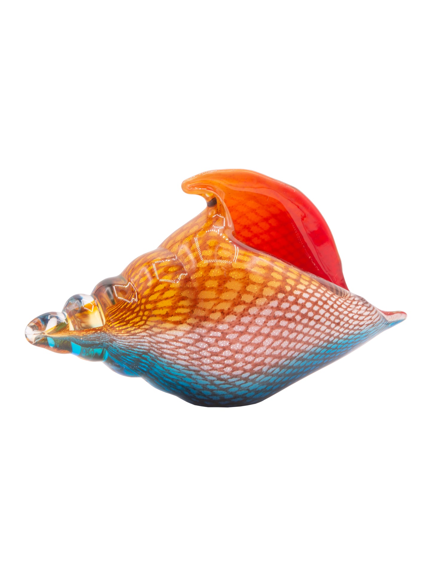 Oceanside Seashell Handcrafted Art Glass Figurine