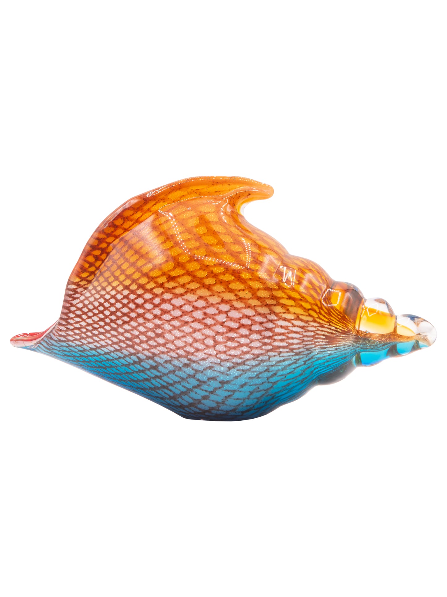 Oceanside Seashell Handcrafted Art Glass Figurine