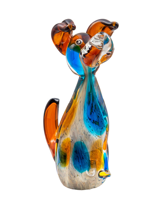Maximo Dog Handcrafted Art Glass Figurine