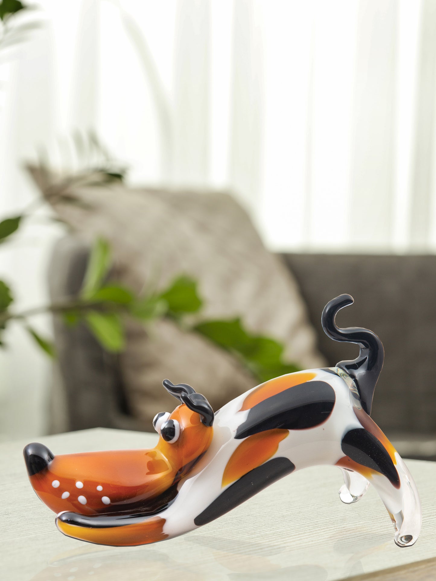 Zainy Dog Handcrafted Art Glass Figurine