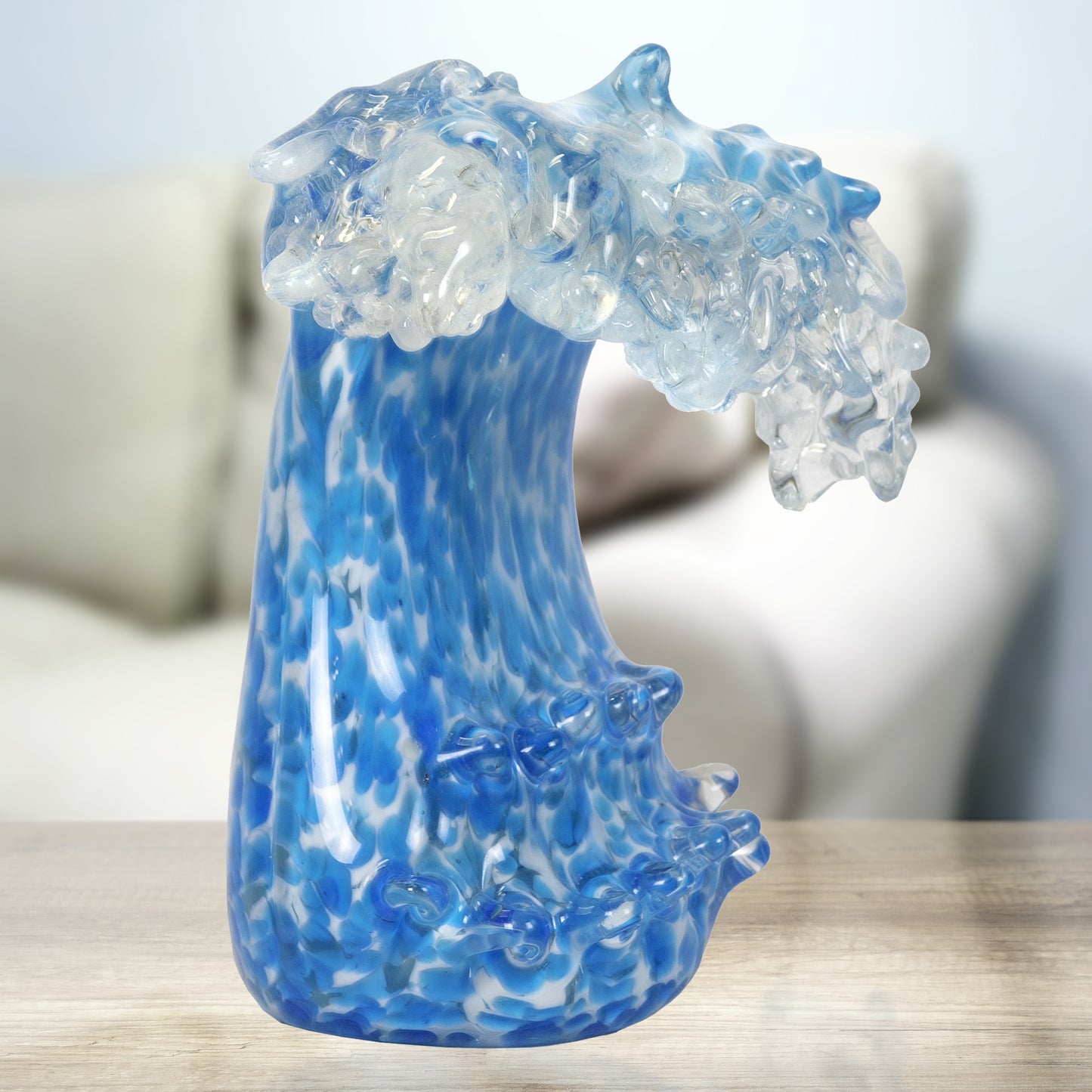 Laguna Wave Handcrafted Art Glass Sculpture
