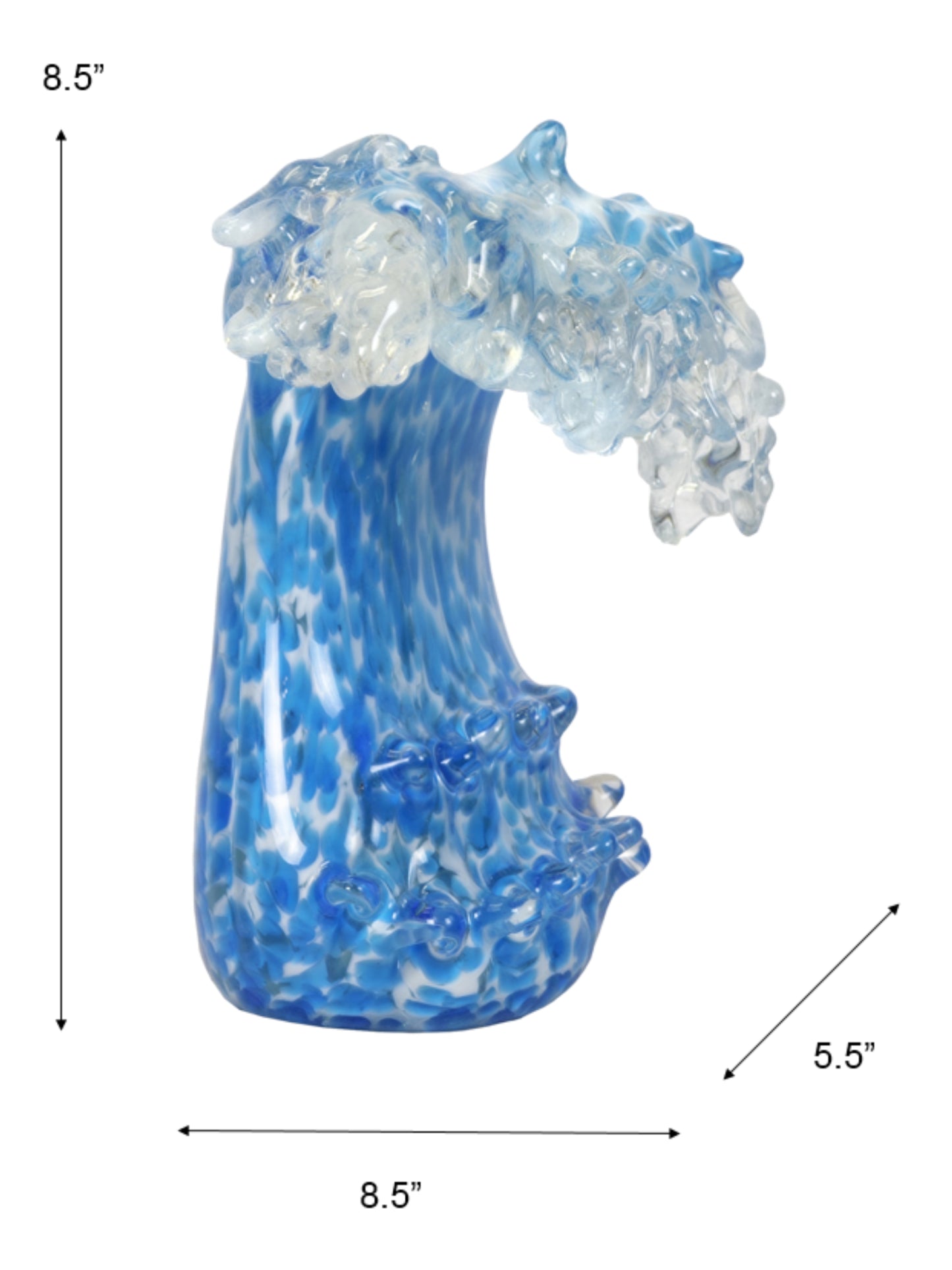 Laguna Wave Handcrafted Art Glass Sculpture
