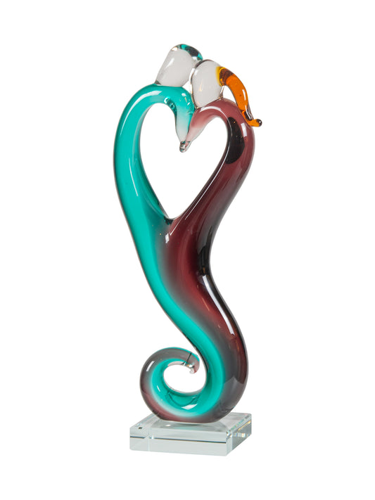 Unity Heart Handcrafted Art Glass Figurine
