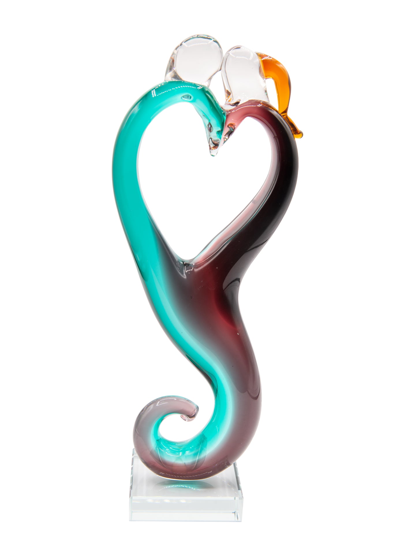 Unity Heart Handcrafted Art Glass Figurine