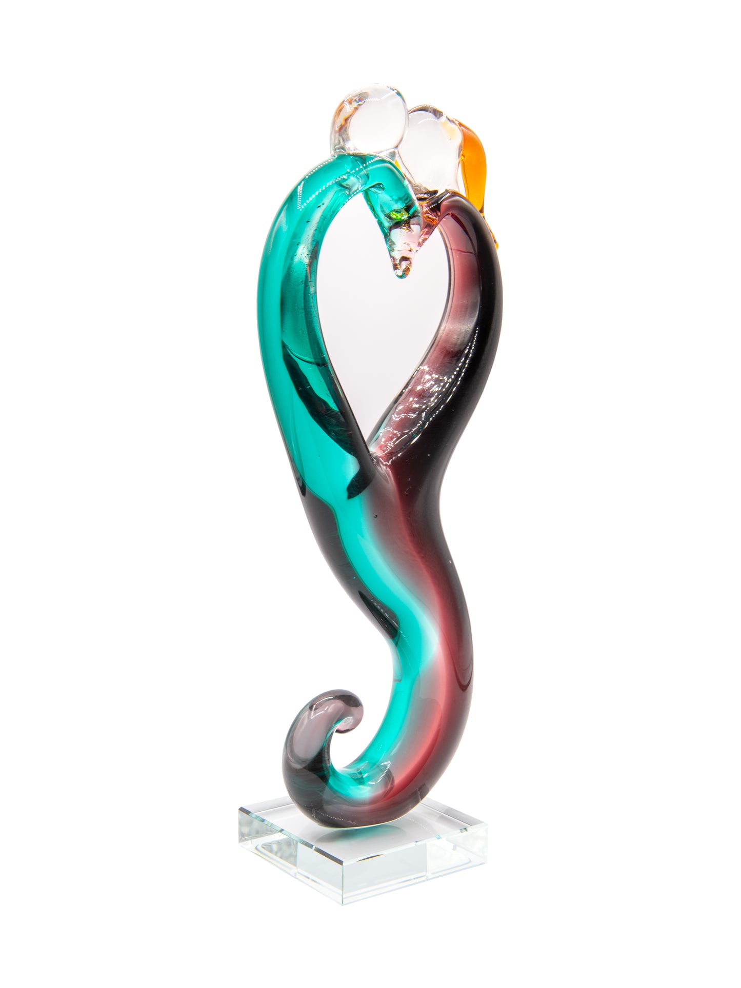 Unity Heart Handcrafted Art Glass Figurine