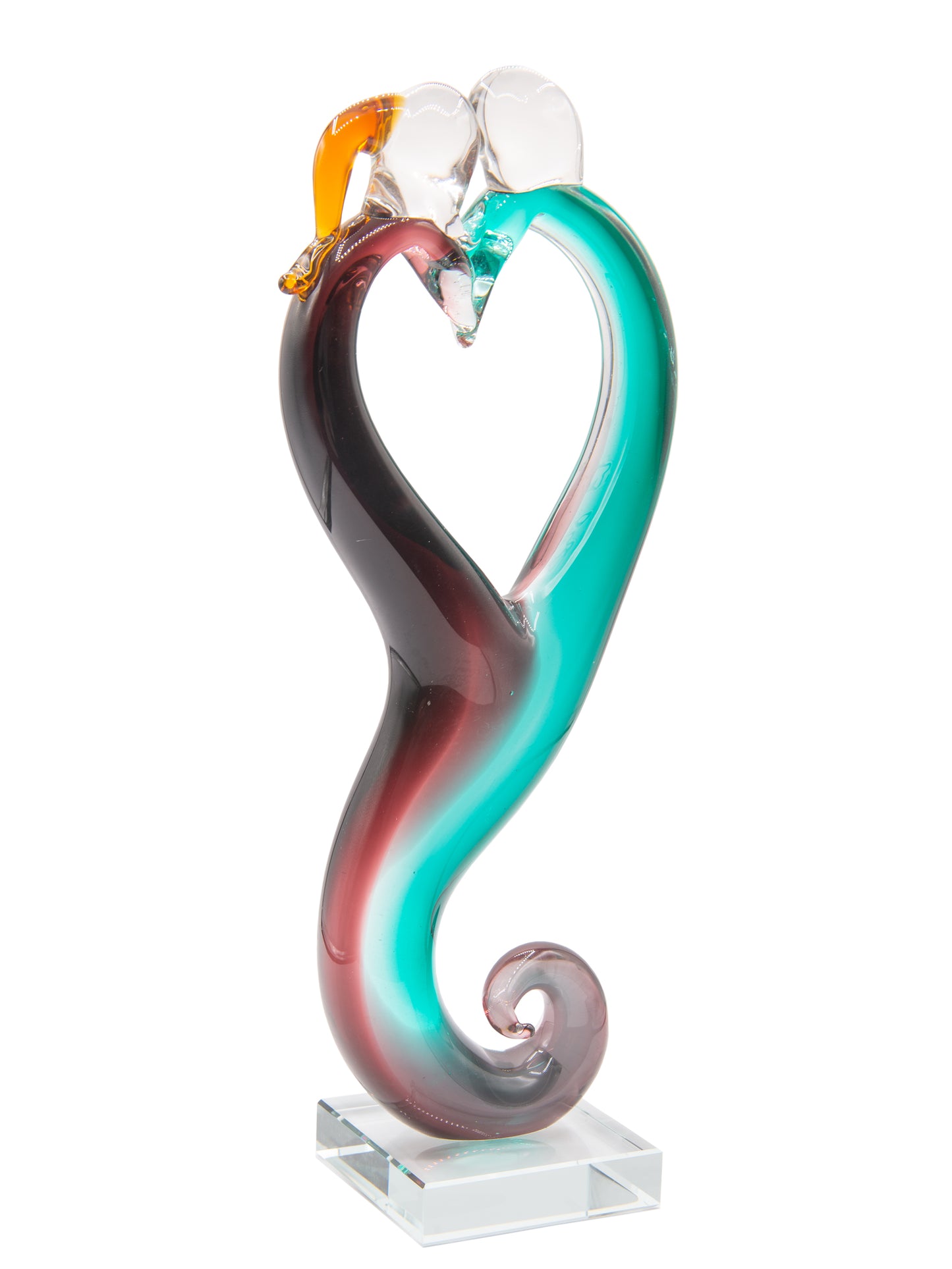 Unity Heart Handcrafted Art Glass Figurine